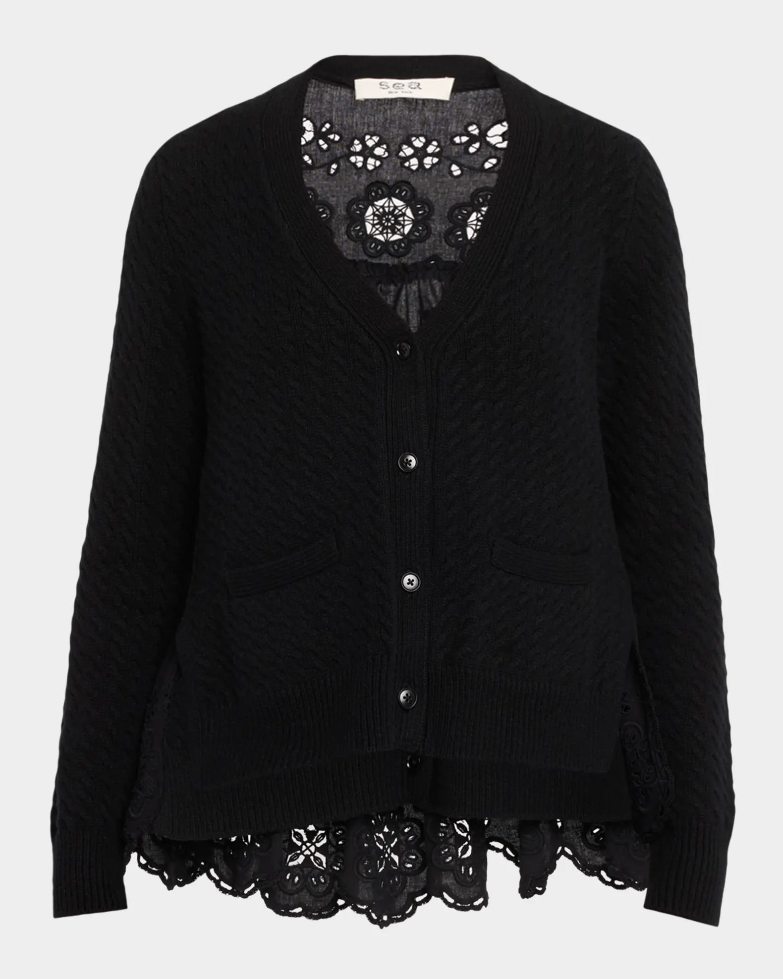 Shanna Lace Cardigan - Black
