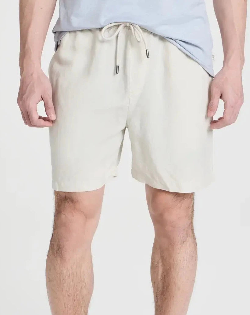 Air Linen Pull-On Shorts - Stone