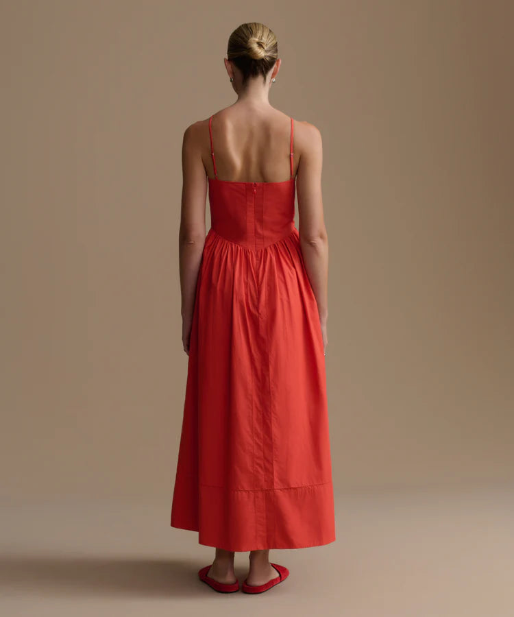 Peninsula Dress - Tomato