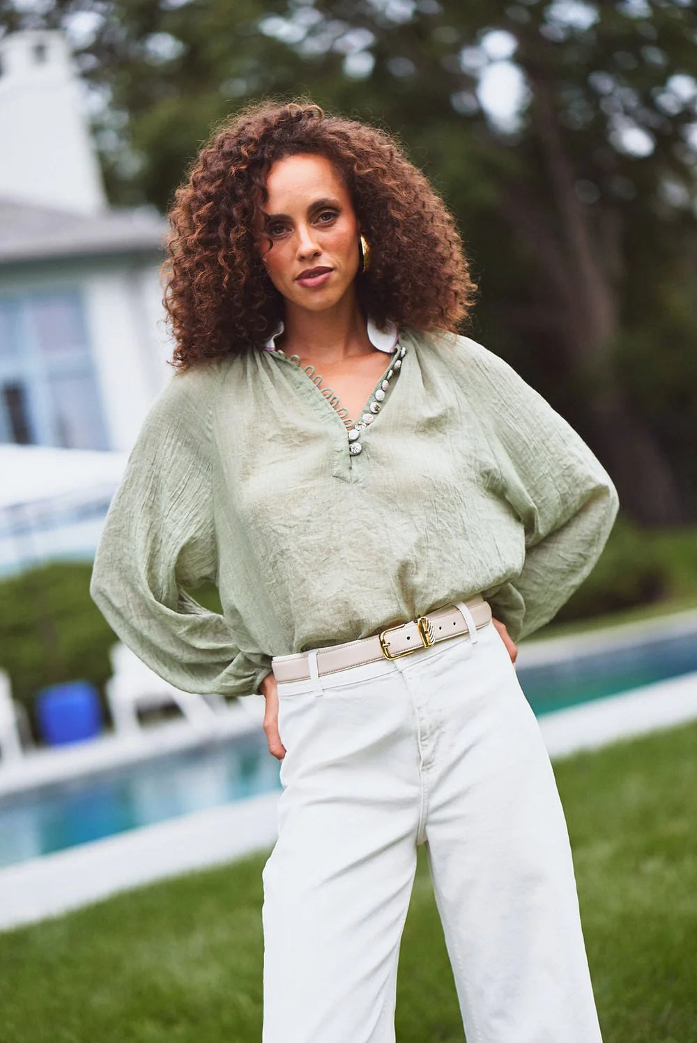 Ivy Blouse - Mint Green
