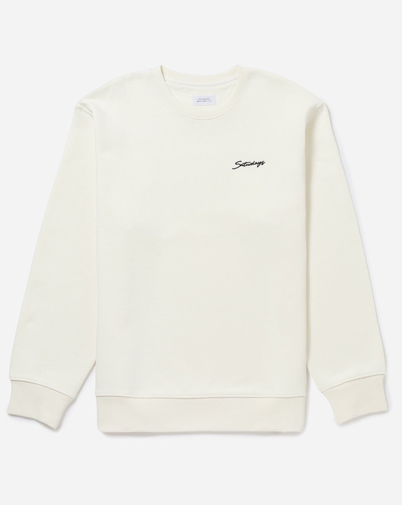Bowery Script Embroidered Crew - Ivory