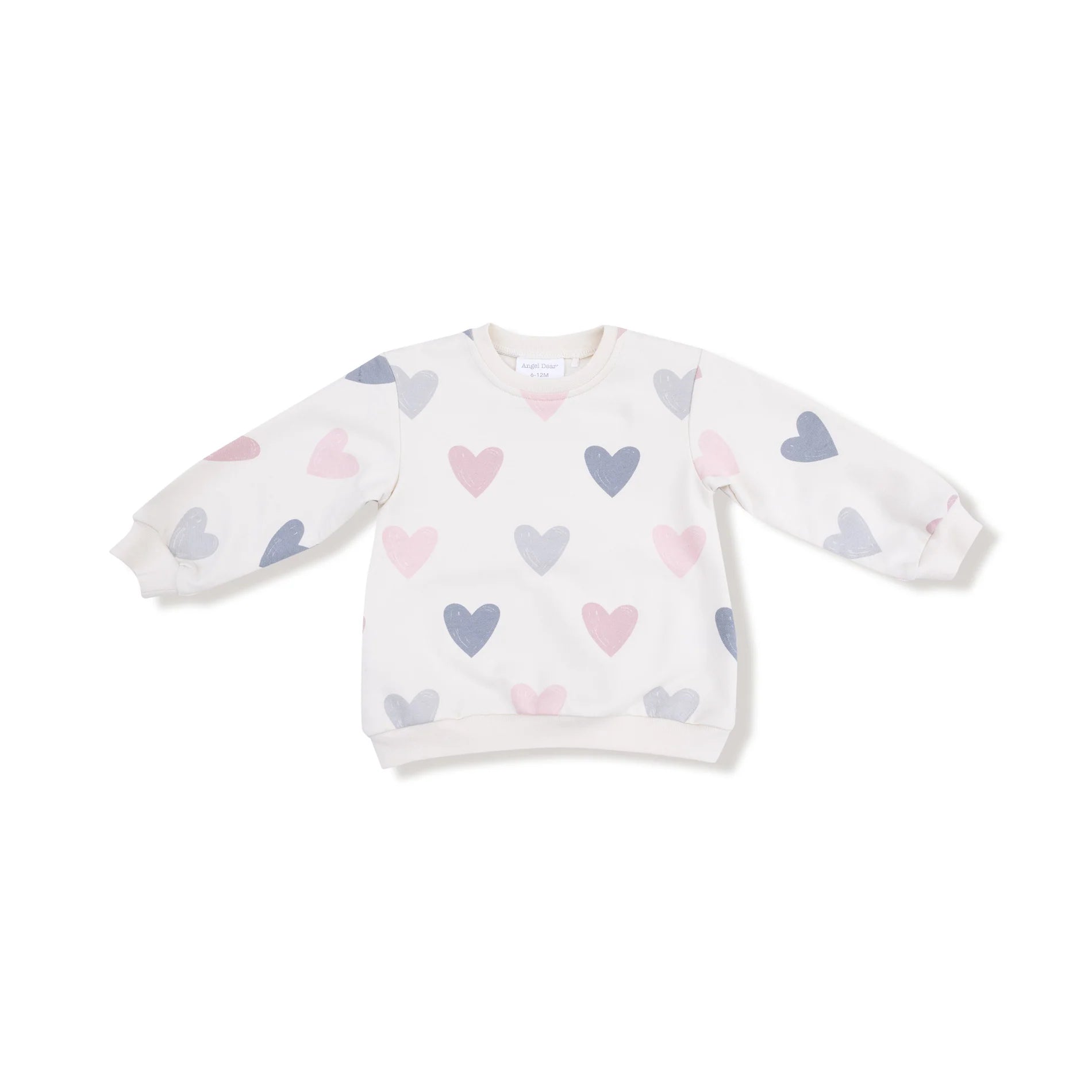 French Terry Puffy Long Sleeve Oversized Sweatshirt & Legging Set - Hearts