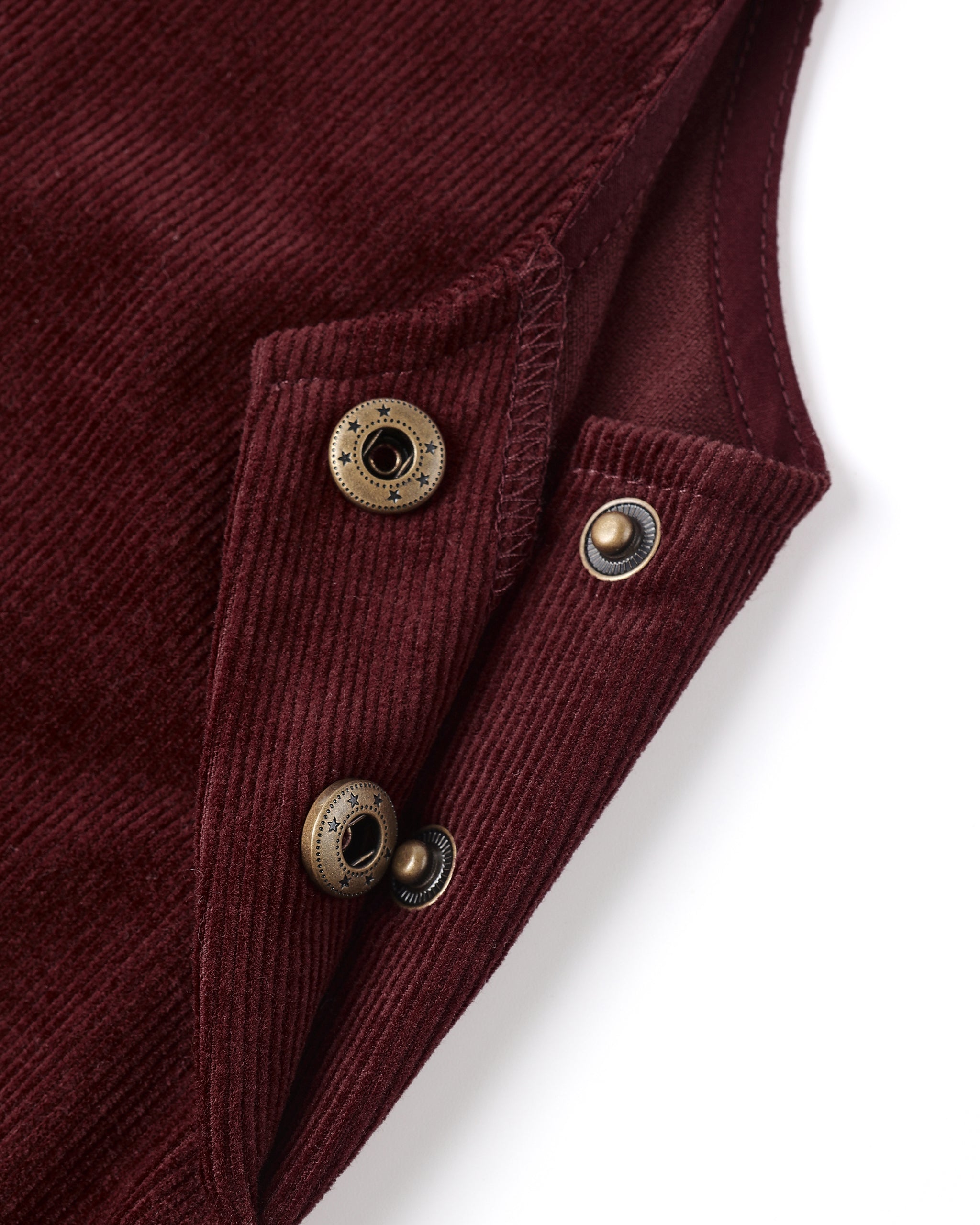 Odette Overall Dress and Scallop Tee Set - Burgundy and Natural