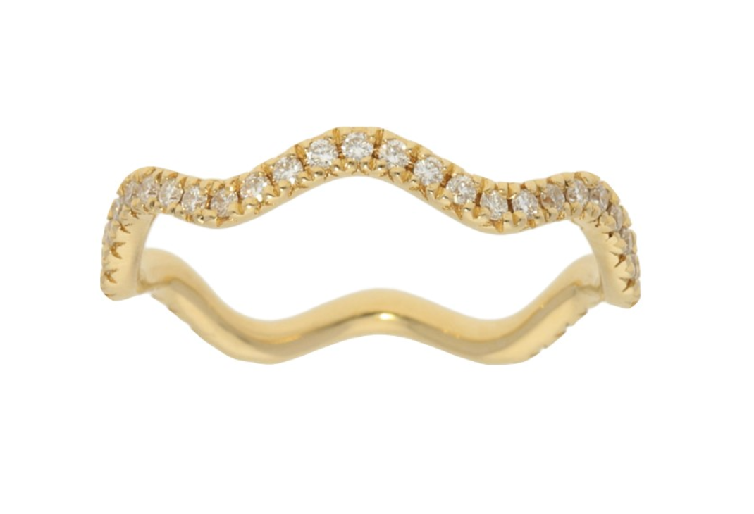 Wavy Diamond Ring