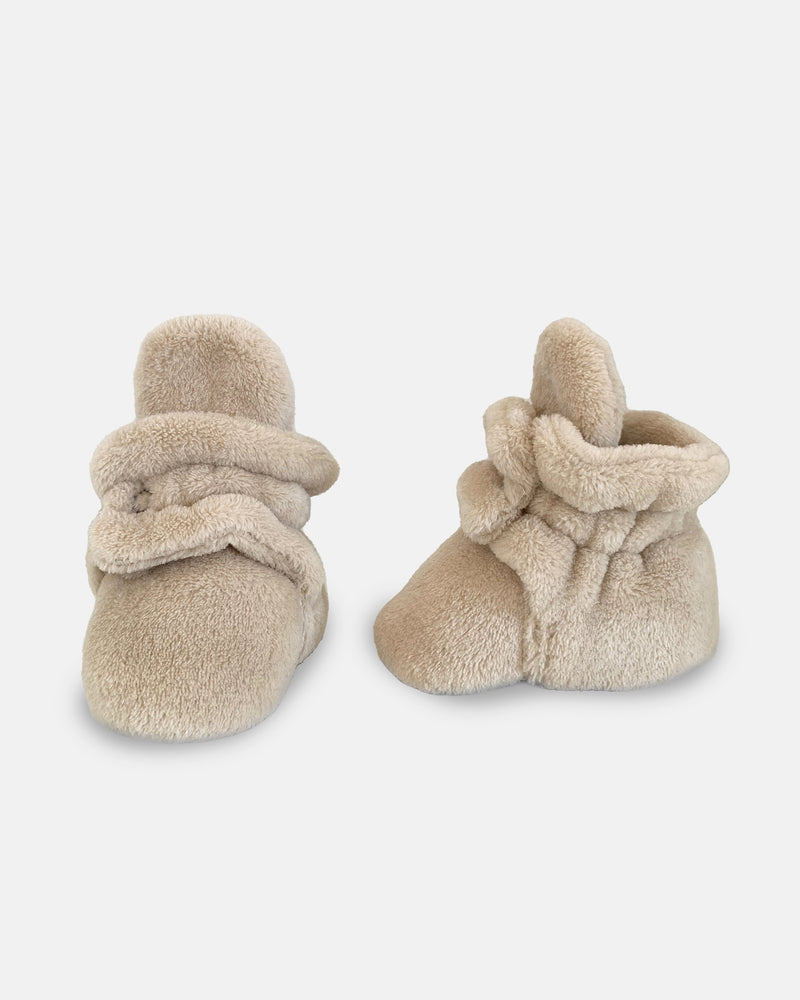 Baby Bootie Slippers - Plush Sand