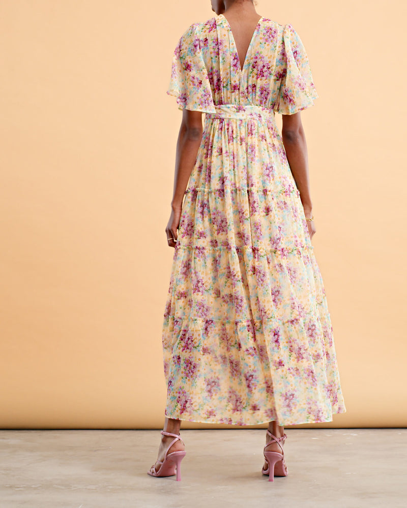 Chiffon Open Back Dress