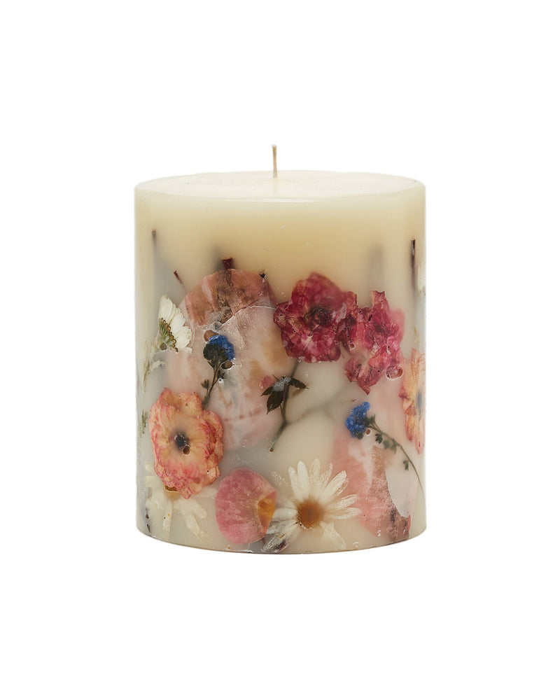 Small Round Botanical Candle - Apricot Rose