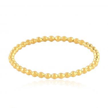 Thin Beaded Ball Ring