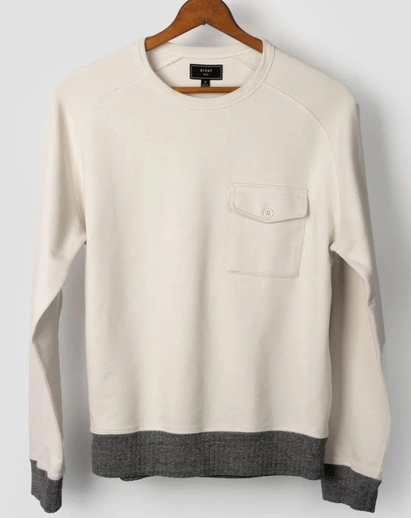 Fields French Terry Pocket Sweatshirt in Natural
