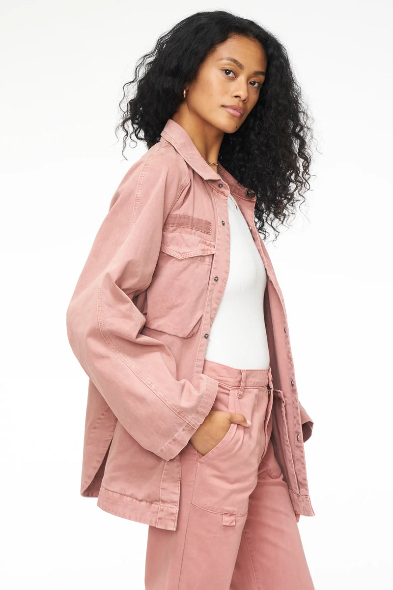 Briana Oversize Utility Jacket - Clay