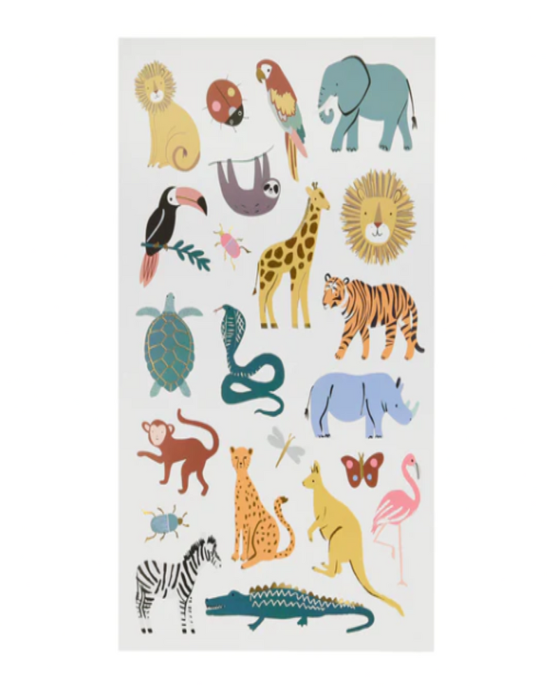 Wild Animals Tattoo Sheet