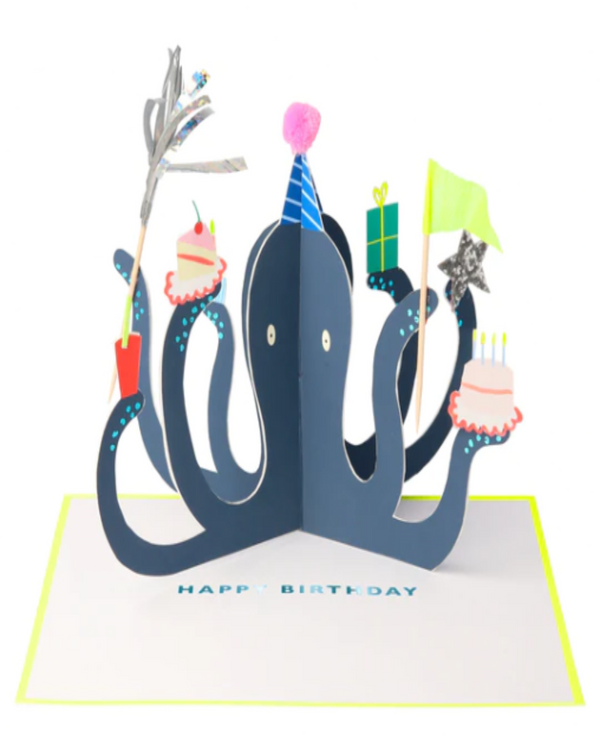 Party Octopus Stand-Up Card