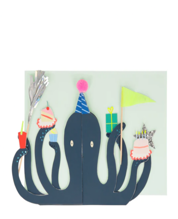 Party Octopus Stand-Up Card