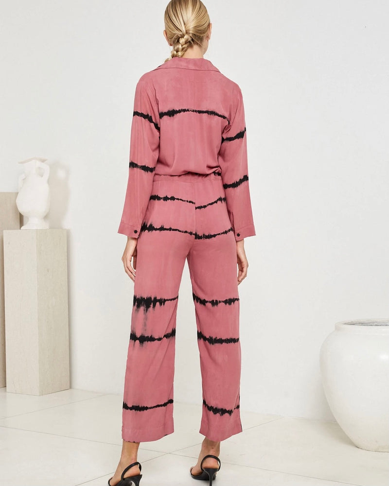 Relaxed Jumpsuit - Mulberry Tie Dye