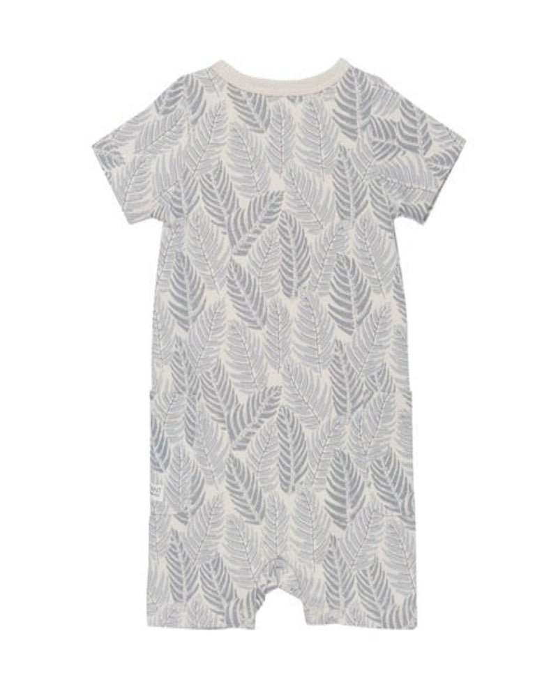 Short Sleeve Romper - Leaves